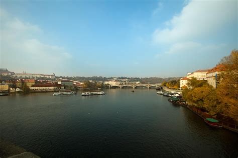 Premium Photo Karlov Most Prague Bridge Over Vltava River