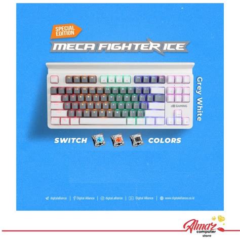 Jual Digital Alliance Keyboard Gaming Meca Fighter Ice Tkl Se Grey