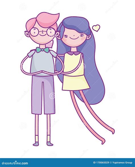 Coeurs Gay Heureux De Couples De Jour De Valentin Les Jeunes Ensemble Aiment Romantique