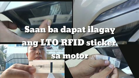 Paano At Saan Dapat Ilagay Ang Lto Rfid Sticker Sa Ating Motor Youtube