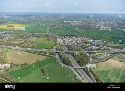 Aerial Photograph Of A1m M25 Junction South Mimms Hertfordshire