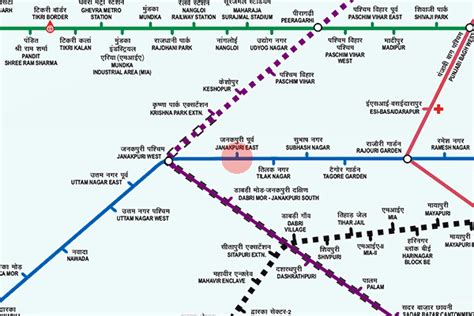 Janakpuri East station map - Delhi Metro