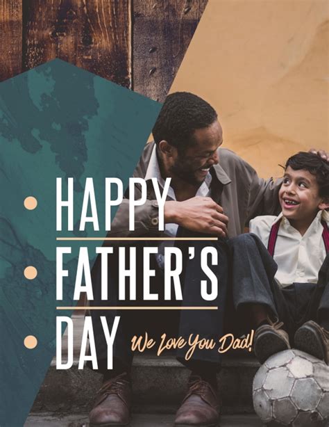 Sharefaith Media Fathers Day Father Son Church Flyer Sharefaith