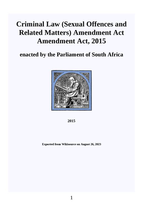 Criminal Law Sexual Offences And Related Matters Amendment Act