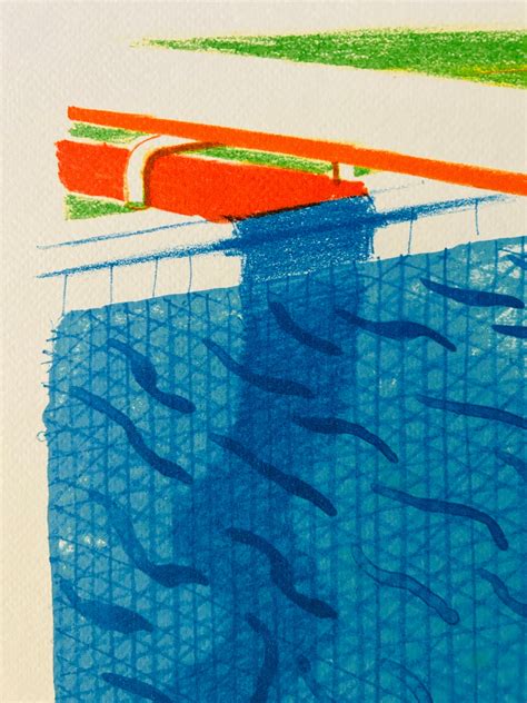 David Hockney After Pool Made With Paper And Blue Ink From The Swimming