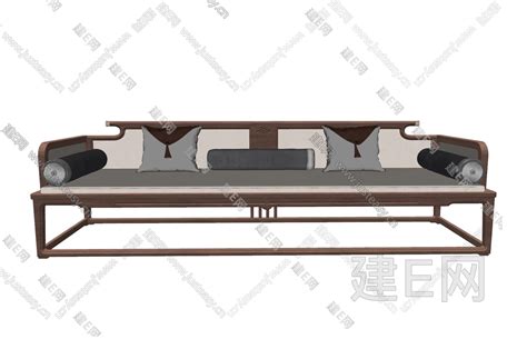 新中式罗汉床模型su模型下载 Id109267340 建e网su模型