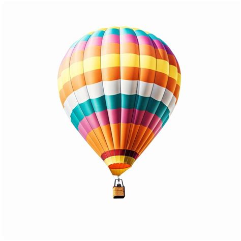 Premium AI Image Hot Air Balloon Isolated On White Background Generative Ai