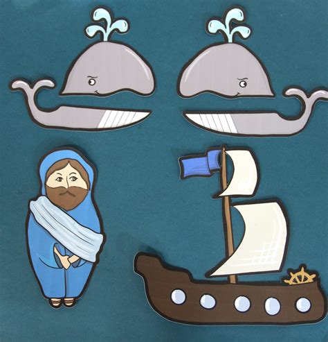 Jonah and the Whale Puppet Craft and Activity Full Color Paper Toy ...