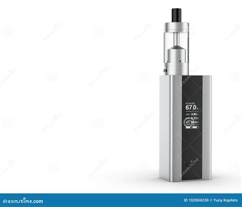 Modern Electronic Mod Vaping Device Isolated On White Background Vape