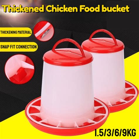 Kg Chicken Feeder Bucket Automatic Feed Water Hanging For