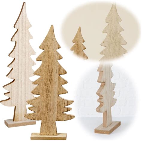 Amazon De Ls Lebenstil Xl Deko Holz Weihnachtsbaum Cm Braun