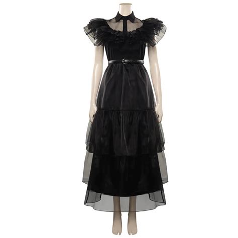 Wednesday Addams Dress 2022 Wednesday Addams Black Party Dress Outfit ...