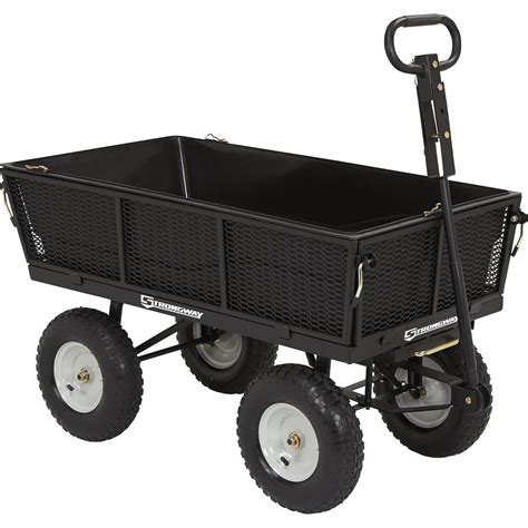 Strongway Steel Garden Wagon with Liner — 1200-Lb. Capacity, 5 Cu. Ft ...