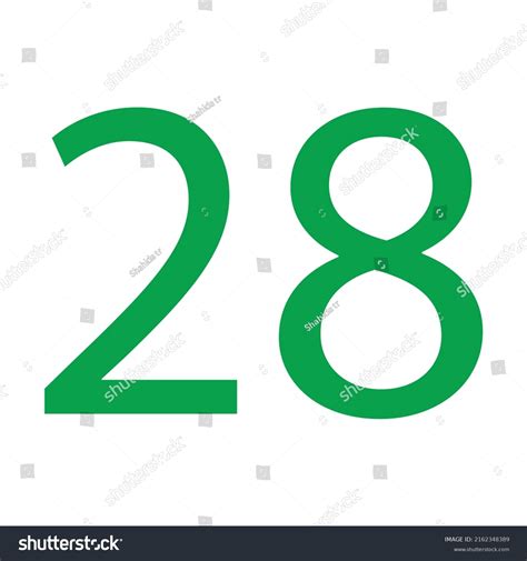 28 Number Simple Clip Art Vector Stock Vector (Royalty Free) 2162348389 ...