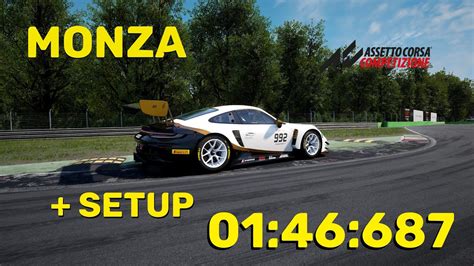 ACC Hotlap Porsche 992 GT3 R Monza 01 46 687 W Free Setup YouTube