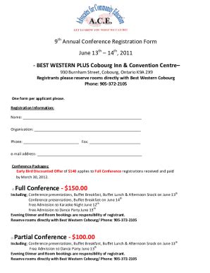 Fillable Online Th Annual Conference Registration Form Fax Email Print