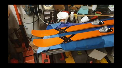 How To Spraypaint Skis And Remount Bindings At Home Youtube