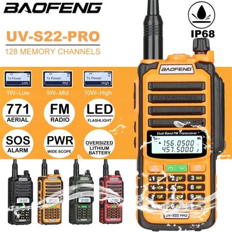 Baofeng Uv S Pro Waterproof Ip Walkie Talkie High Power Two Way