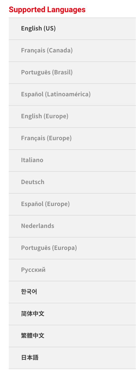 Nintendo Switch Language Guide Website Tells You What Languages A Game