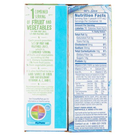 Capri Sun Fruit Punch Nutrition Label Ythoreccio