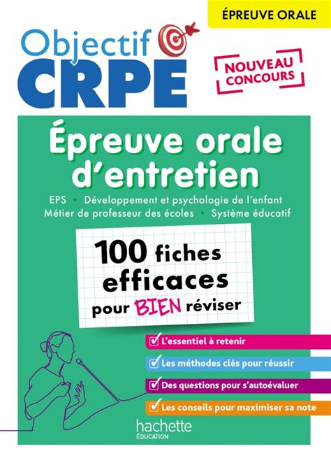 Objectif Crpe Preuve Orale D Entretien Fiches Efficaces