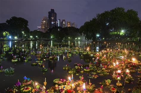 Loy Krathong Festival Stock Photo Image Of Kratong Lamp 69338464