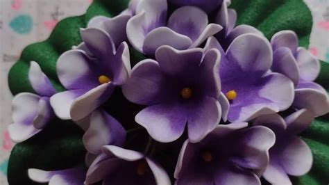 Violetas Em E V A Sem Frisador In Foam Flowers Flowers Crafts