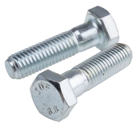 Rs Pro Rs Pro Bright Zinc Plated Steel Hex Hex Bolt M X Mm