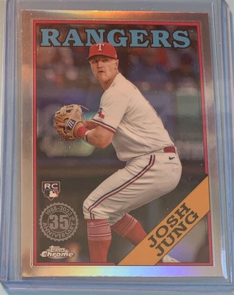 2023 Topps Chrome Update Josh Jung 1988 Refractor Rc Rookie 88cu 16