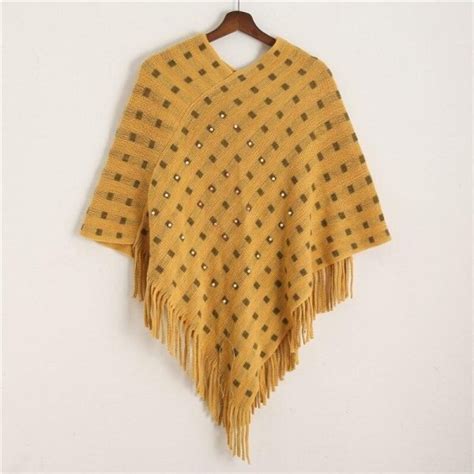 Poncho Femme Moutarde Poncho Boh Me