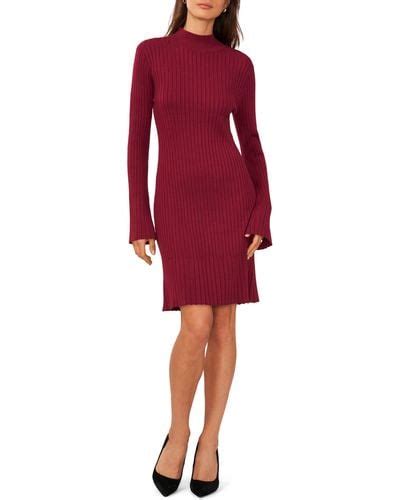 Red Mock Neck Sweater Dresses For Women Up To 79 Off Lyst