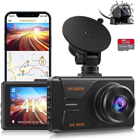 Amazon Kingslim Dash Cam Front And Rear 4K Car Dash Camera For