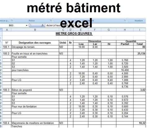 Modele De Devis Batiment Excel Financial Report