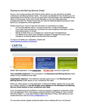 Fillable Online Enfield Gov Disclosure And Barring Service Check