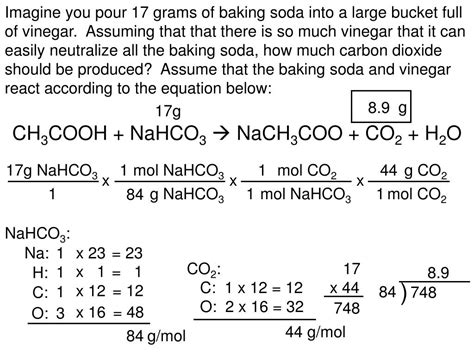 Ppt Baking Soda And Vinegar Limiting Reactant Lab Powerpoint