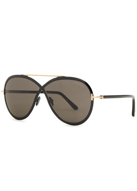 Tom Ford Rickie Aviator Style Sunglasses In Brown Lyst Uk