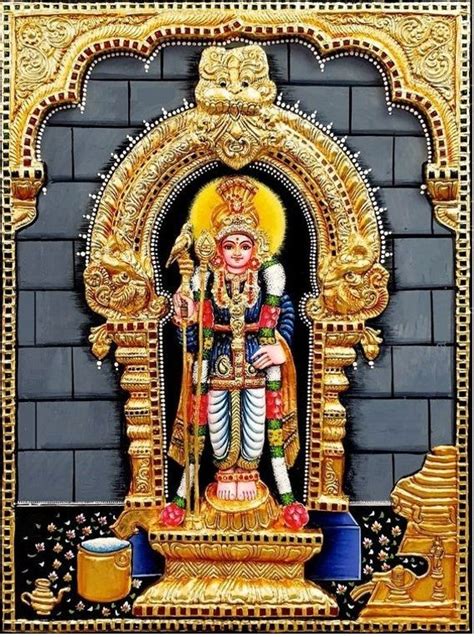 Murugan Traditional Tanjore Painting With Frame Etsy Tanjore