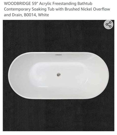 Woodbridge Acrylic Freestanding Bathtub Contemporary Soaking Tub