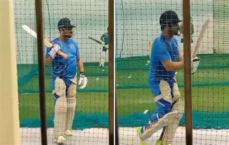 Watch Ms Dhoni Sweats It Out In The Nets As He Gears Up To Lead Csk