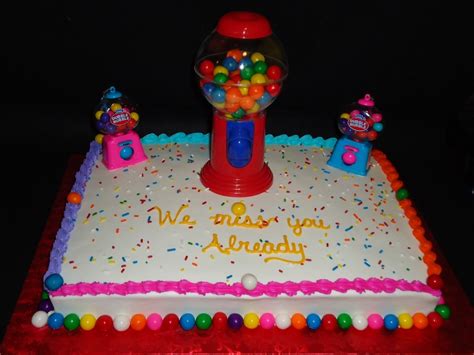 Gumball Sheet Cake