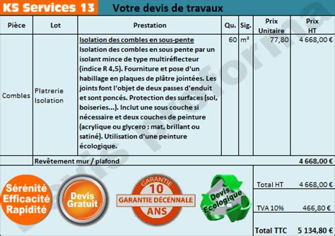 Ks Services Prix Devis Isolation Des Combles En Sous Pente