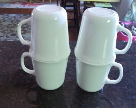 4 Just White Corelle Coffeetea Mugs 8 0oz Etsy