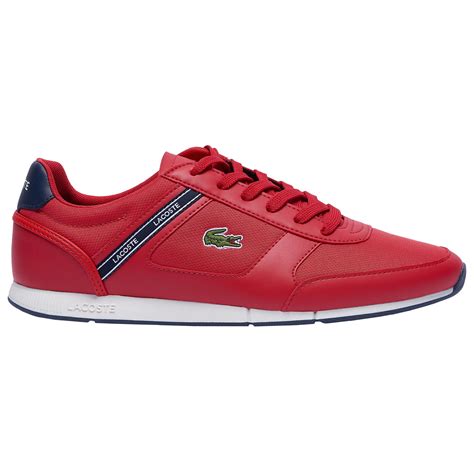 Lacoste Suede Menerva Sport Tennis Shoes In Red Navy Red For