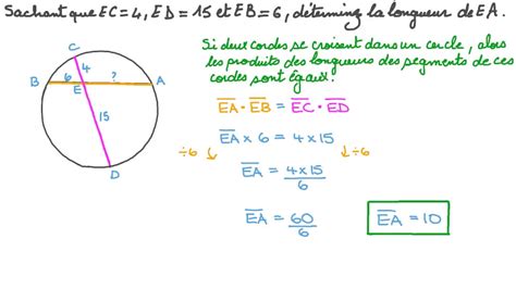 Vidéo question Déterminer la longueur dune corde dans un cercle Nagwa