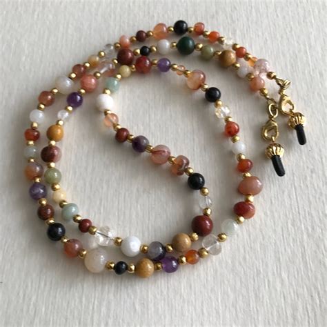 Multi Gemstone And Glass Beaded Eyeglass Chain Sunglass Chain Eyeglass Holder Eyeglass Cord