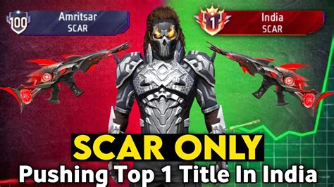 Weapon Glory Pushing For Top Scar Title In India Solo Br Rank Push