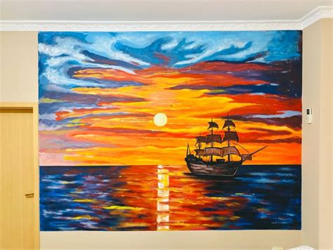 Sunset Mural Art In Mural Painting Mural Art