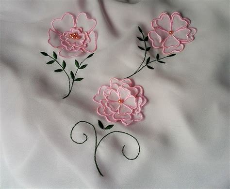 Machine Embroidery Designs D Flowers Ith Roses With Branch Etsy