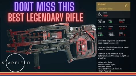 Starfield Best Legendary Weapon In The Game Dont Miss This One