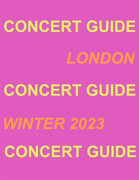 London Concert Guide: Winter 2023 — TWENTY MINUTES LATER